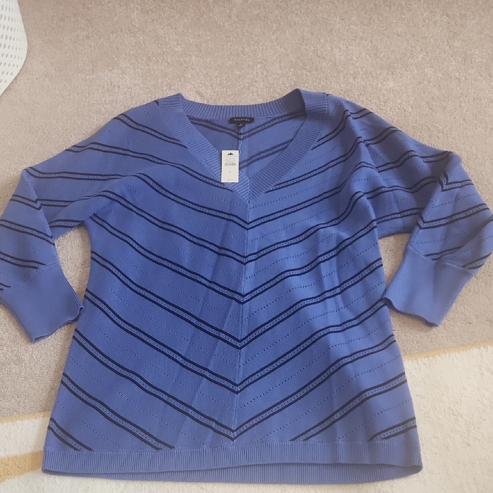 Blue V-Neck Sweater From Talbots